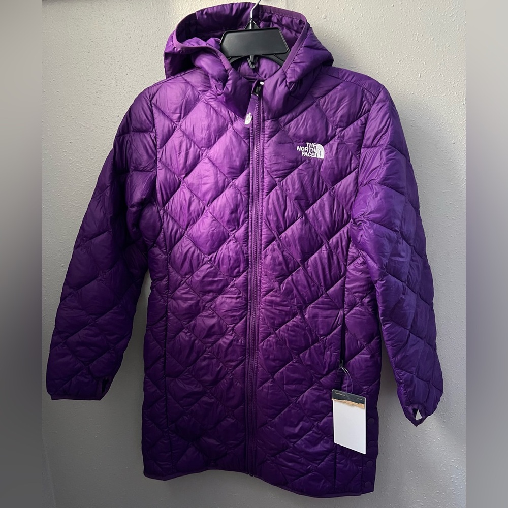 THE NORTH FACE Youth Big Girls ThermoBall Parka in Gravity Purple Size 14/16 New - Picture 2 of 12